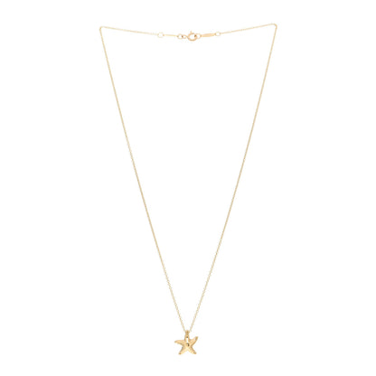 Tiffany 18K Yellow Gold 12mm Elsa Peretti Starfish Pendant Necklace 2 of 3