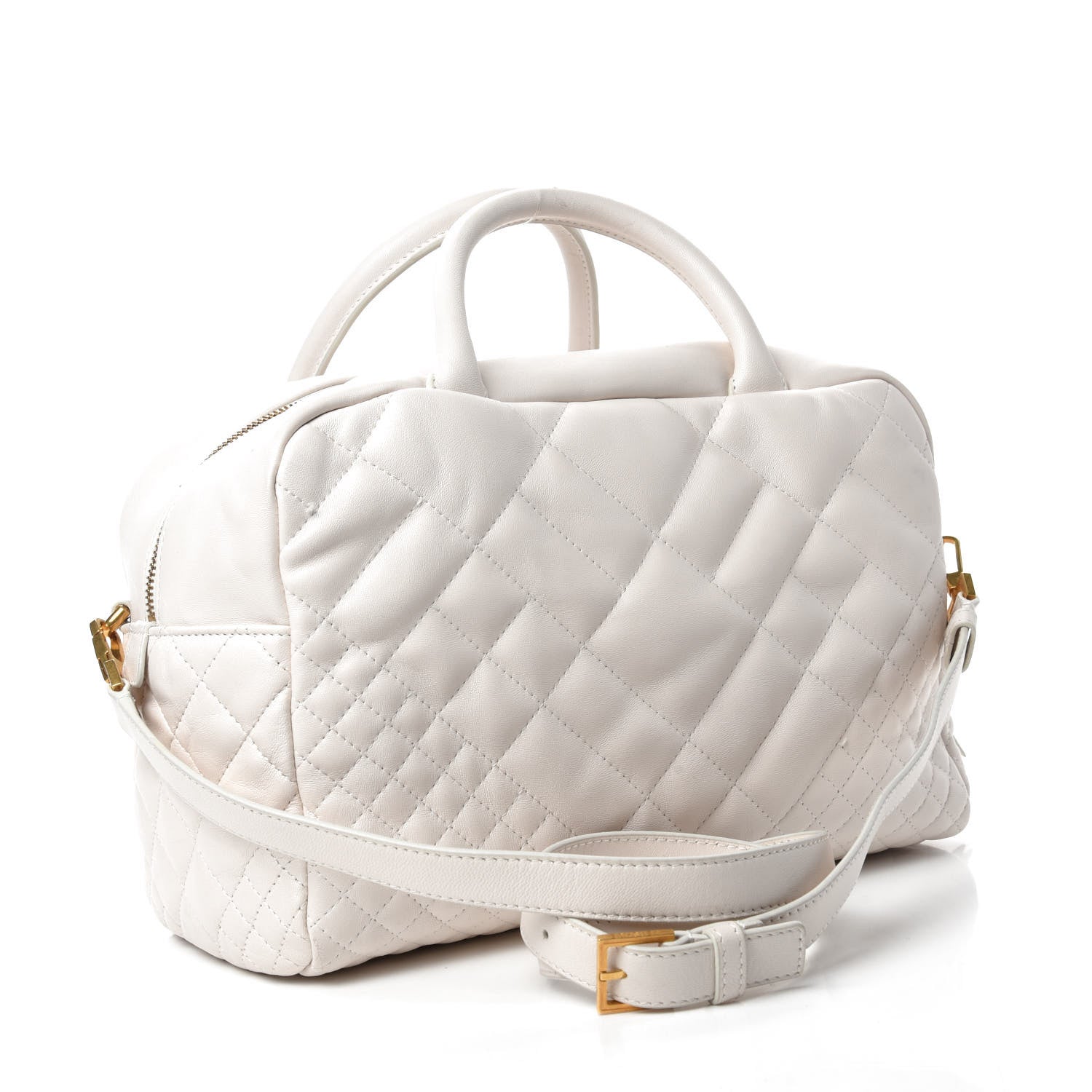 Versace Nappa Quilted Icon Bowler White 3 of 9