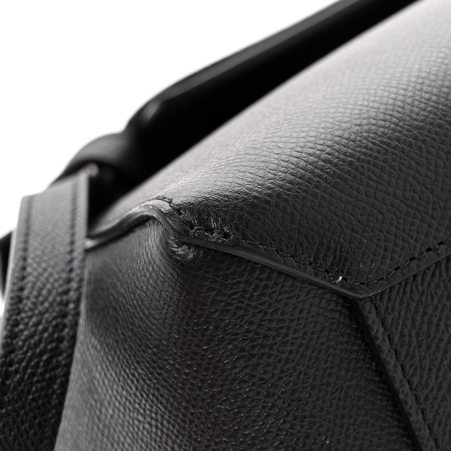 Grained Calfskin Micro Belt Bag Black