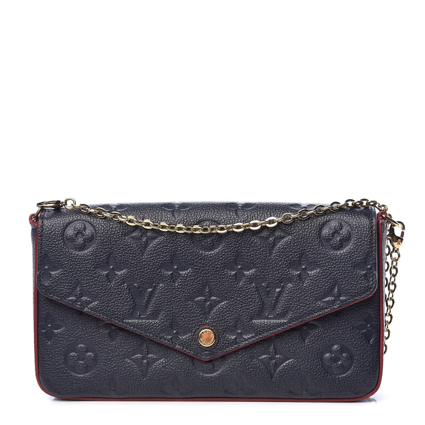 Empreinte Pochette Felicie Chain Wallet Marine Rouge