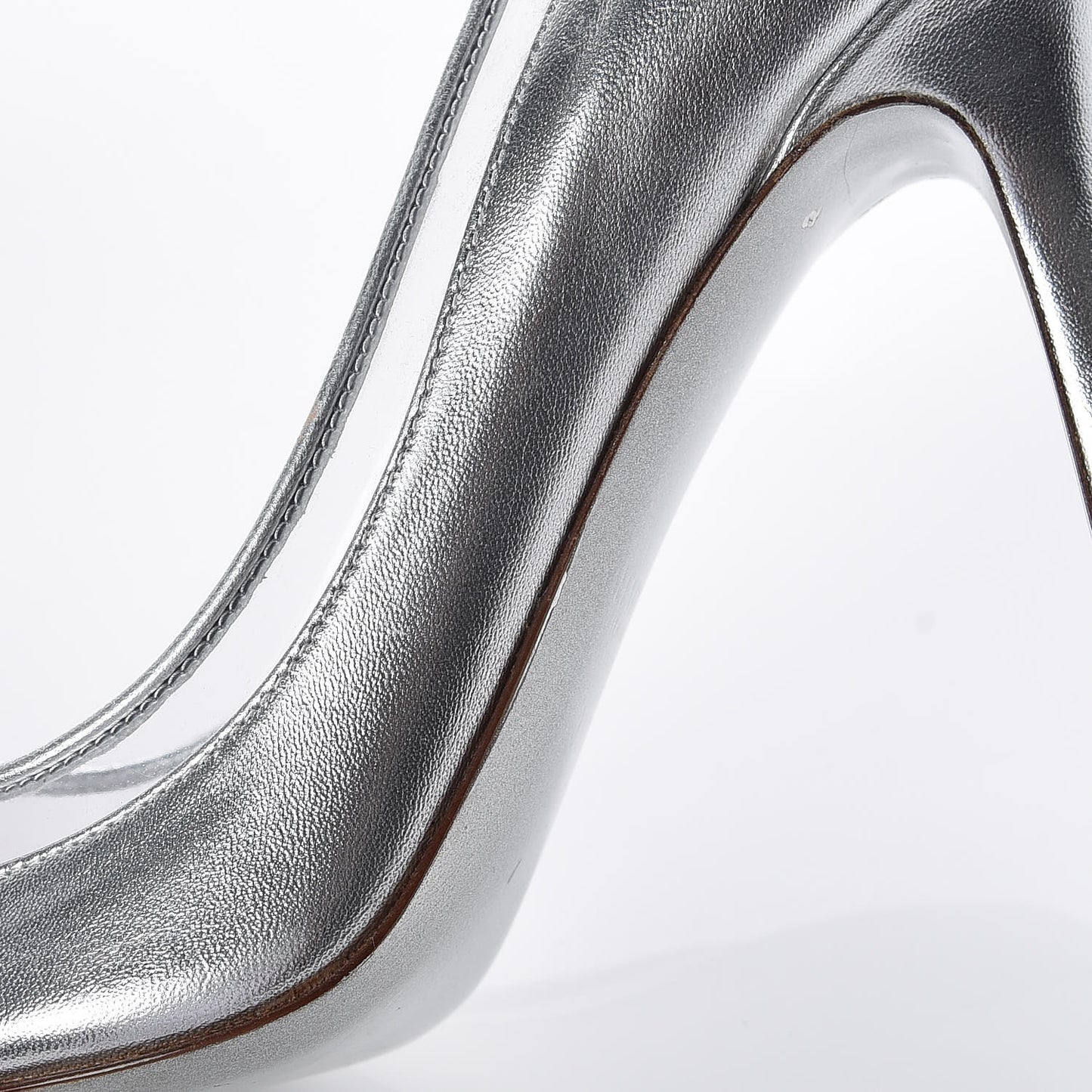 Metallic Nappa PVC Dollybow Pumps 39 Silver