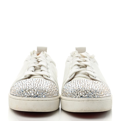 Christian Louboutin Calfskin Strass Junior Flat Sneakers 35.5 Version Latte 2 of 9