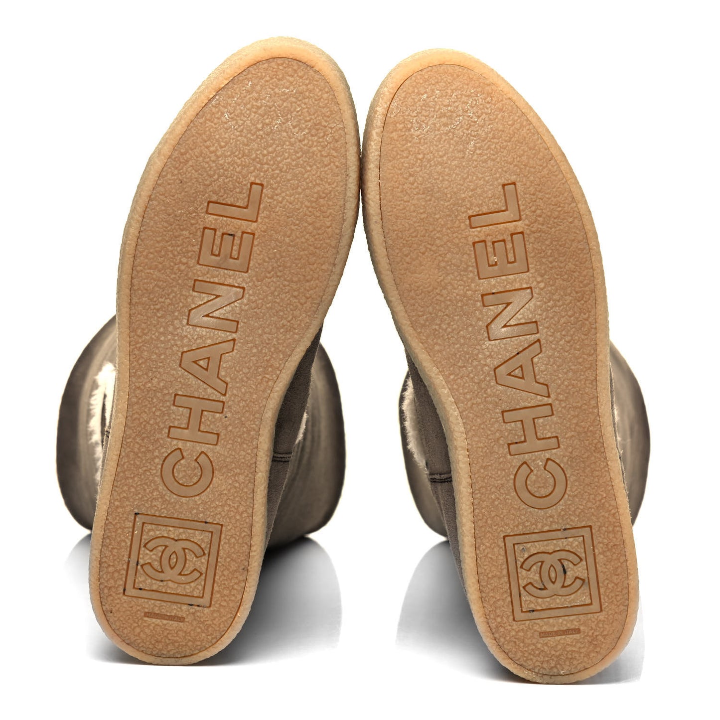 Suede Shearling Boots 39 Brown Beige