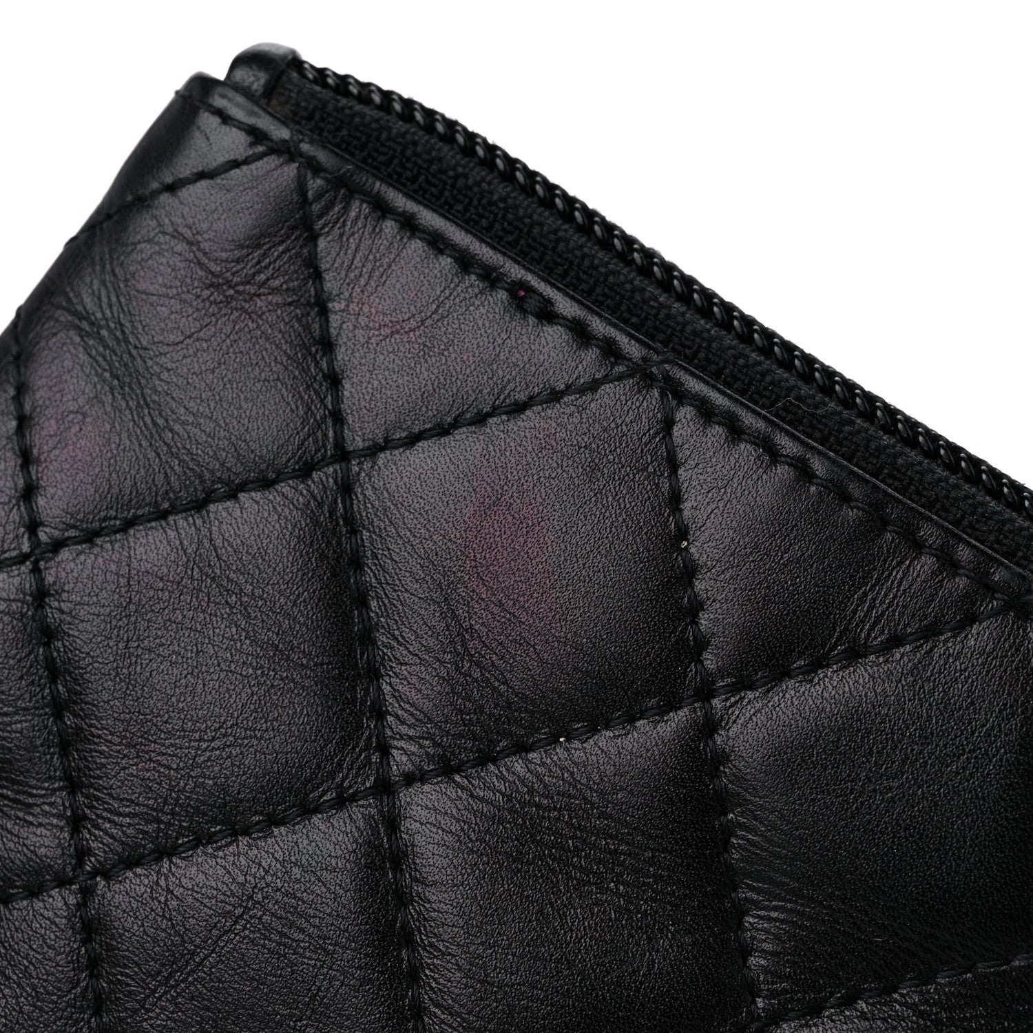 Chanel Calfskin Quilted Cambon Key Pouch Black 9 of 10