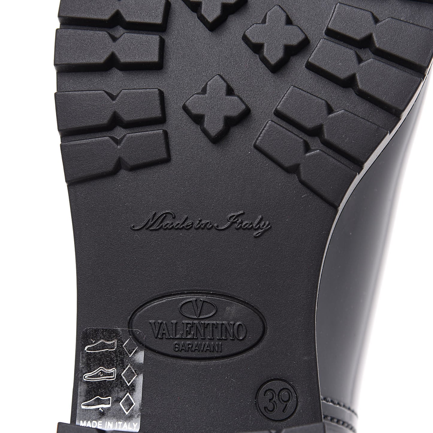 Rubber Rockstud Short Rainboots 39 Black