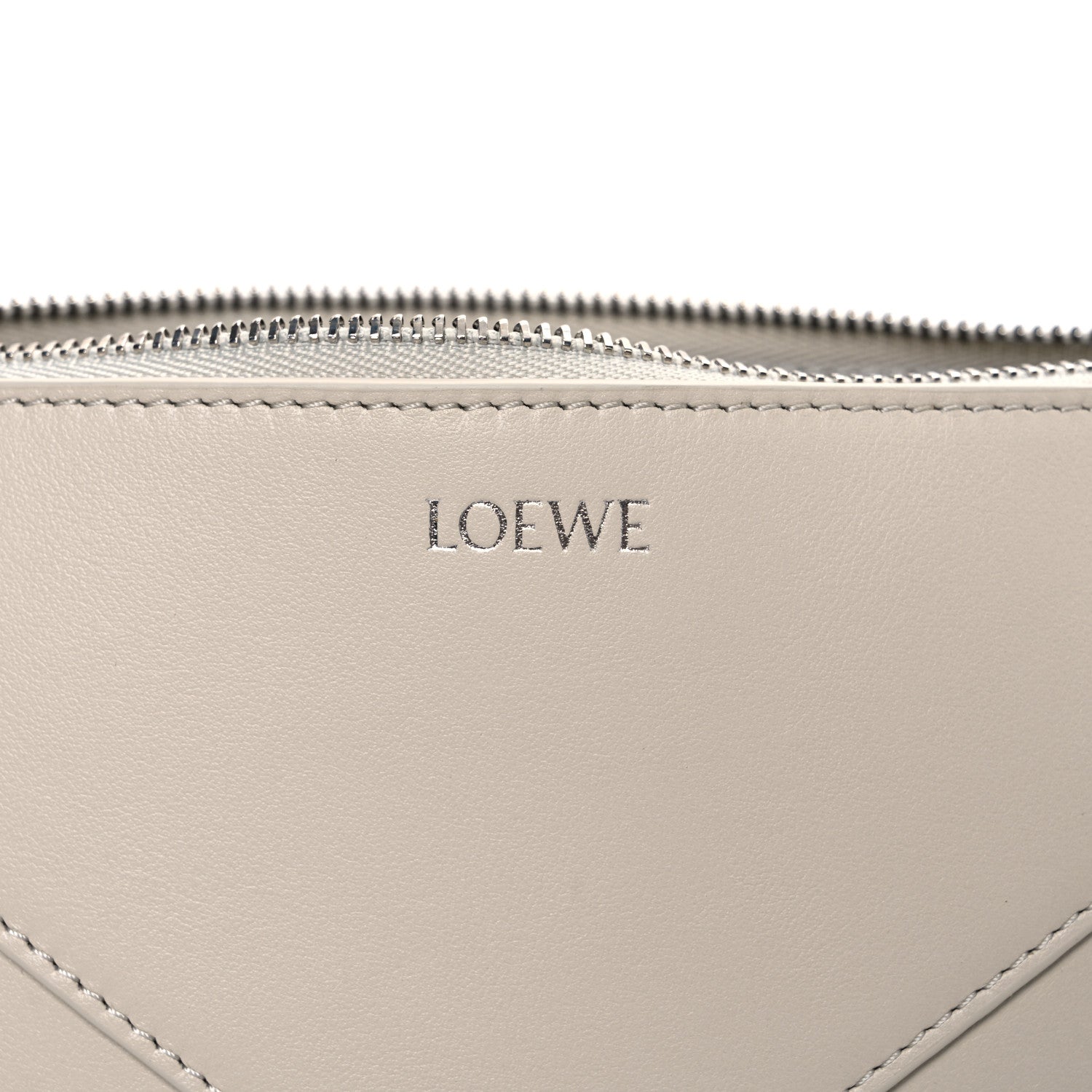 Loewe Shiny Calfskin Puzzle Fold Pouch Sea Salt 6 of 10