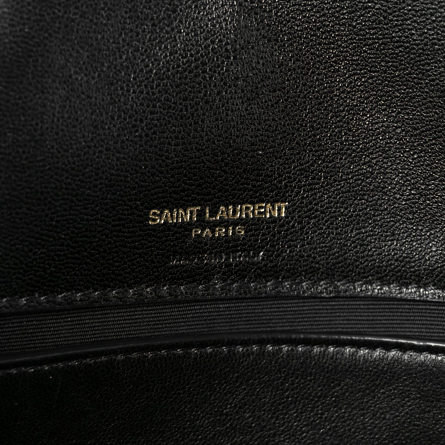 Lambskin Chevron Quilted Small Loulou Black