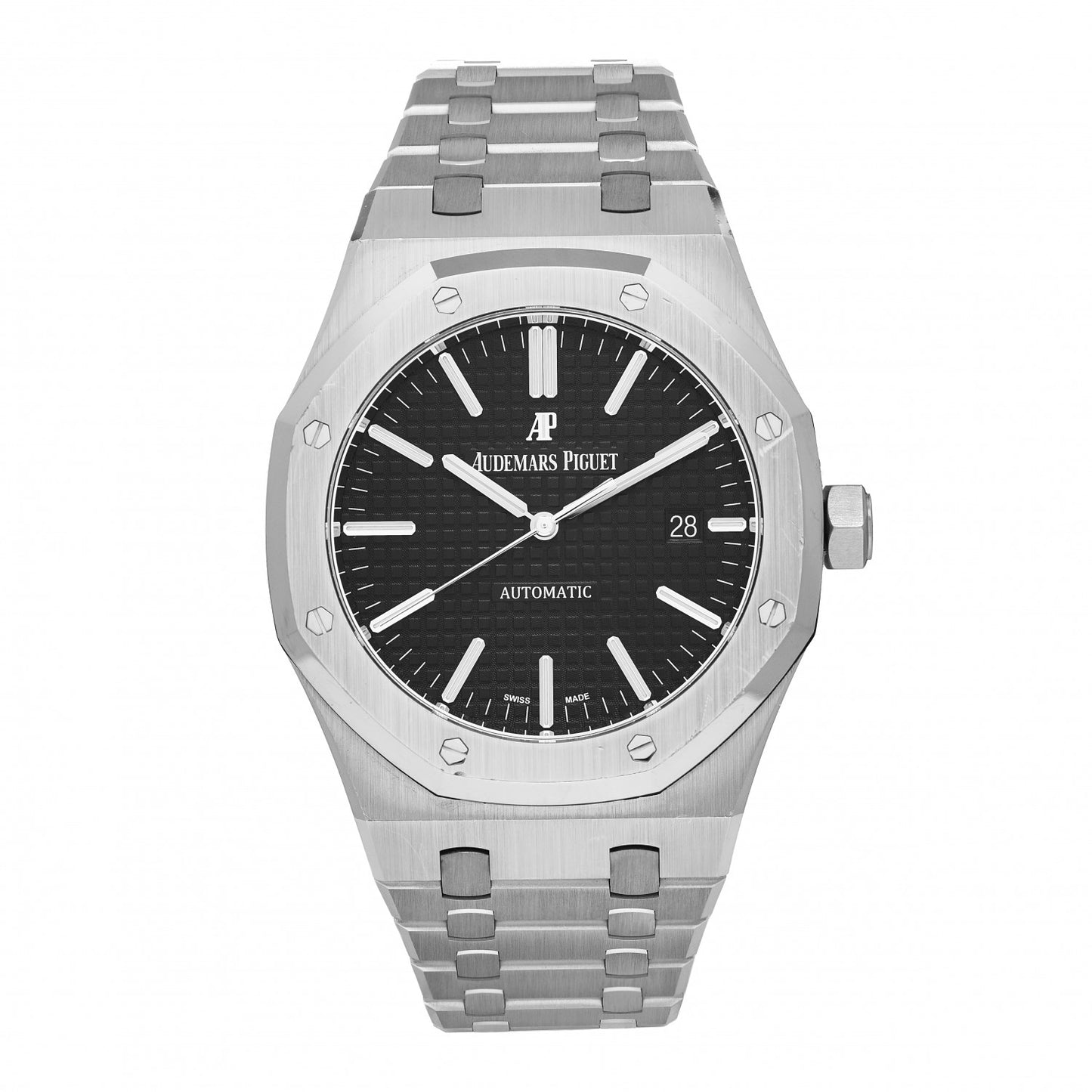 Stainless Steel 41mm Royal Oak Automatic Watch Black 15400ST.OO.1220ST.01