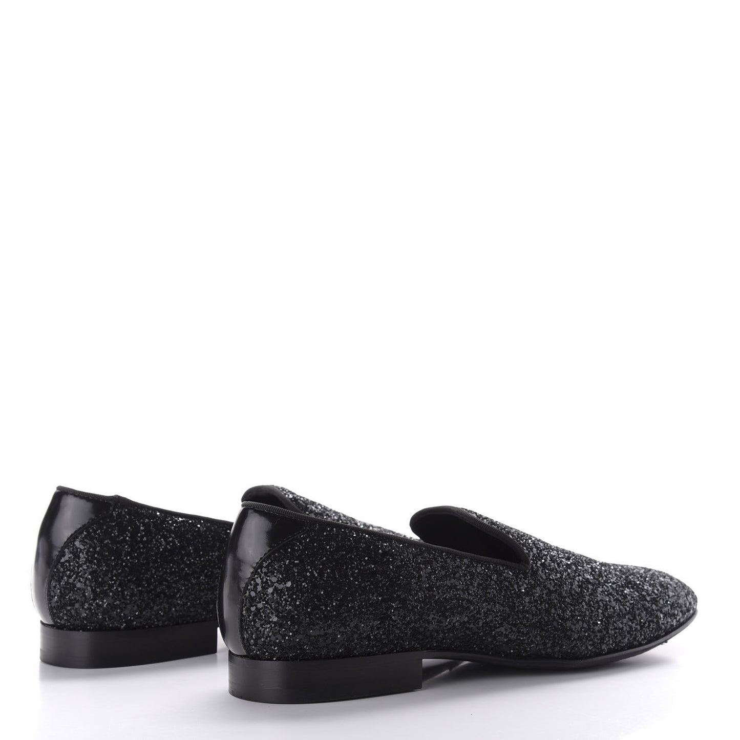 Calfskin Glitter Mens Thame Loafers 43.5 Black