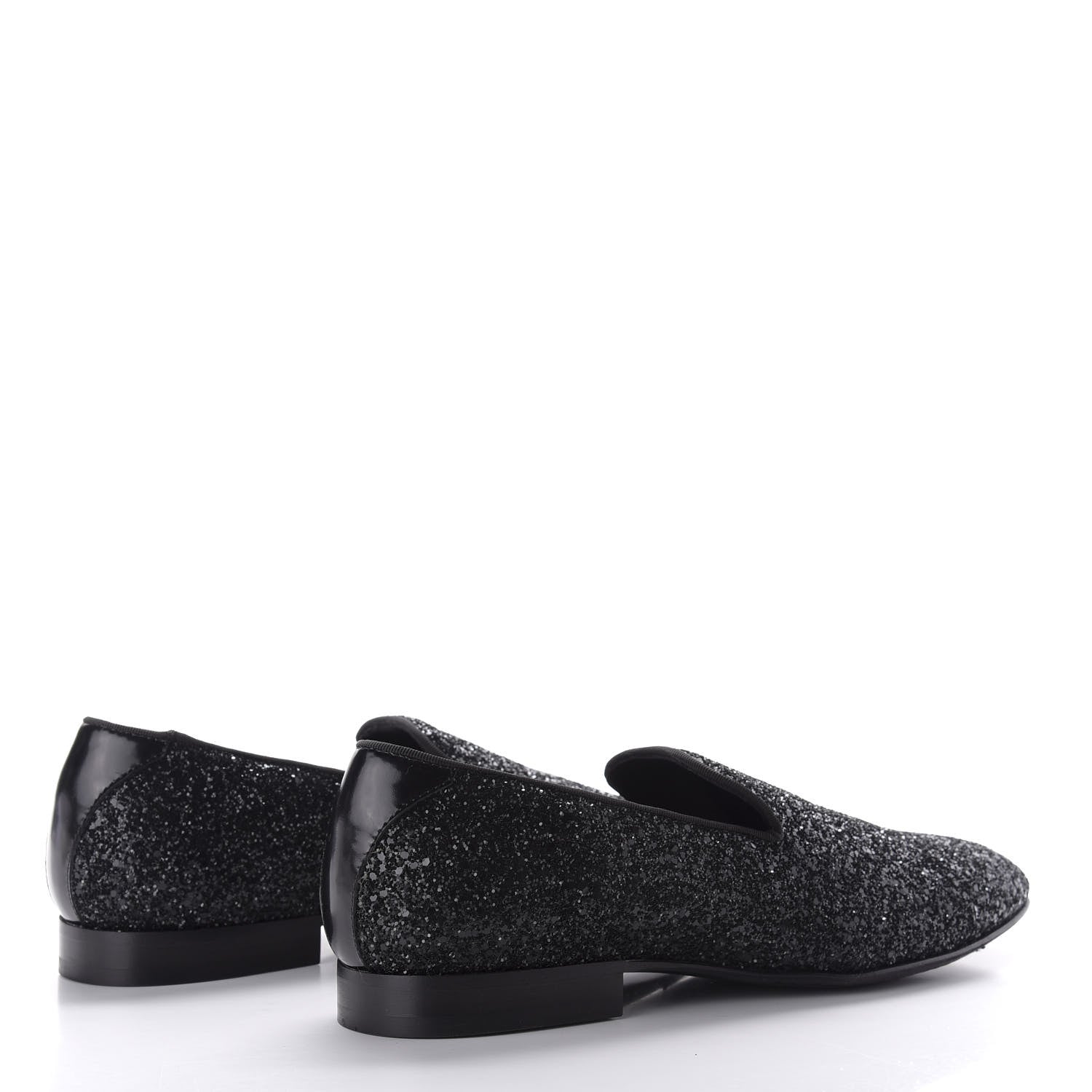Jimmy Choo Calfskin Glitter Mens Thame Loafers 43.5 Black 4 of 8