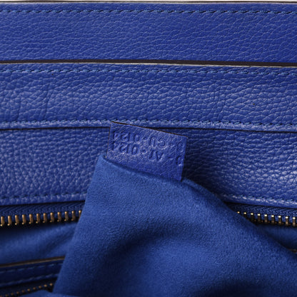 Celine Drummed Calfskin Mini Luggage Indigo 7 of 9