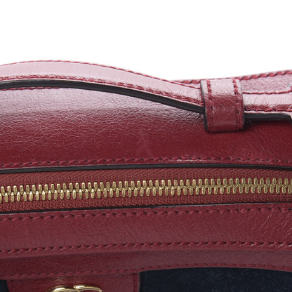 Gucci Suede Calfskin Web Small Ophidia Top Handle Shoulder Bag New Blue Romantic Cherry 15 of 15