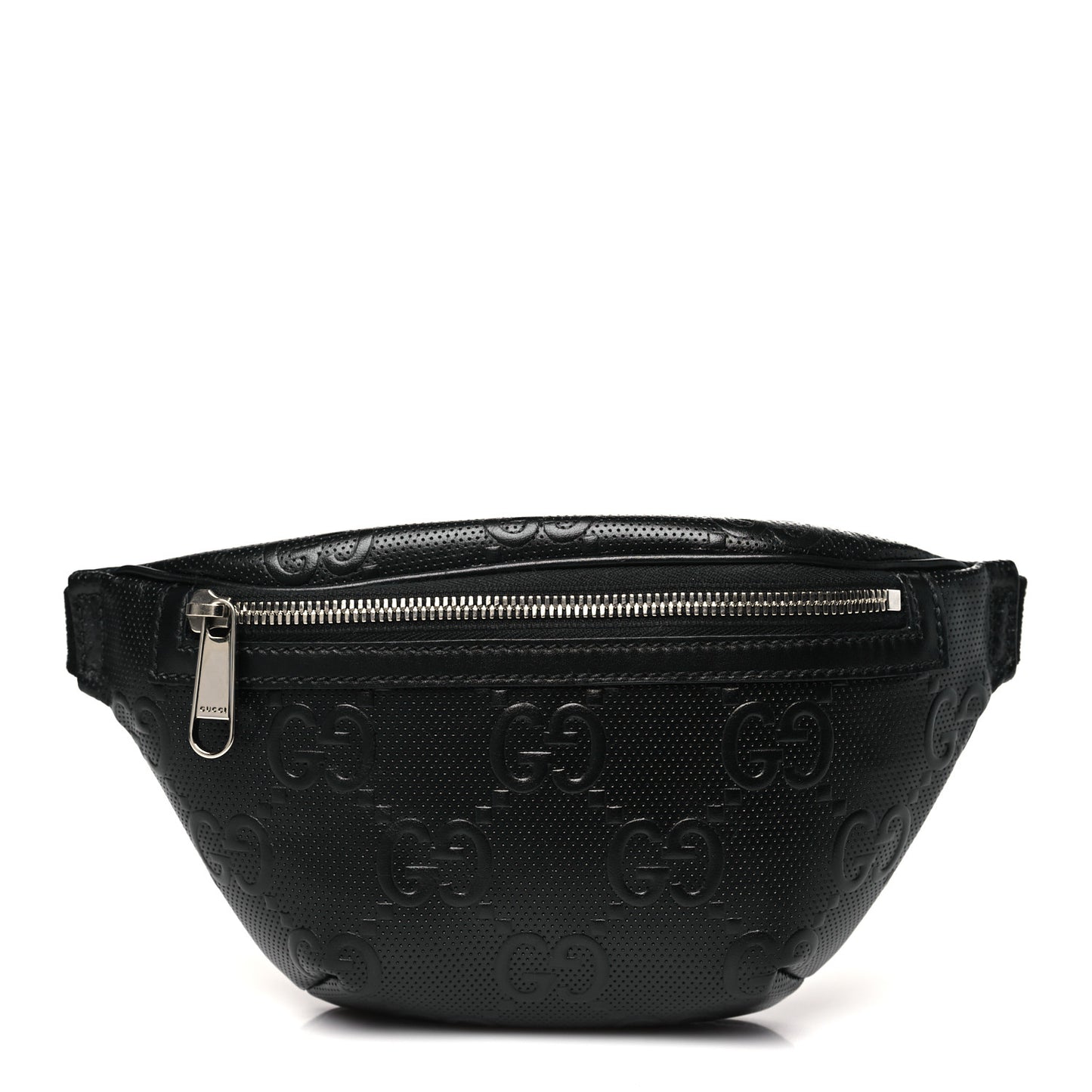 Calfskin GG Tennis Embossed Belt Bag Black