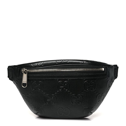 Gucci Calfskin GG Tennis Embossed Belt Bag Black 1 of 10