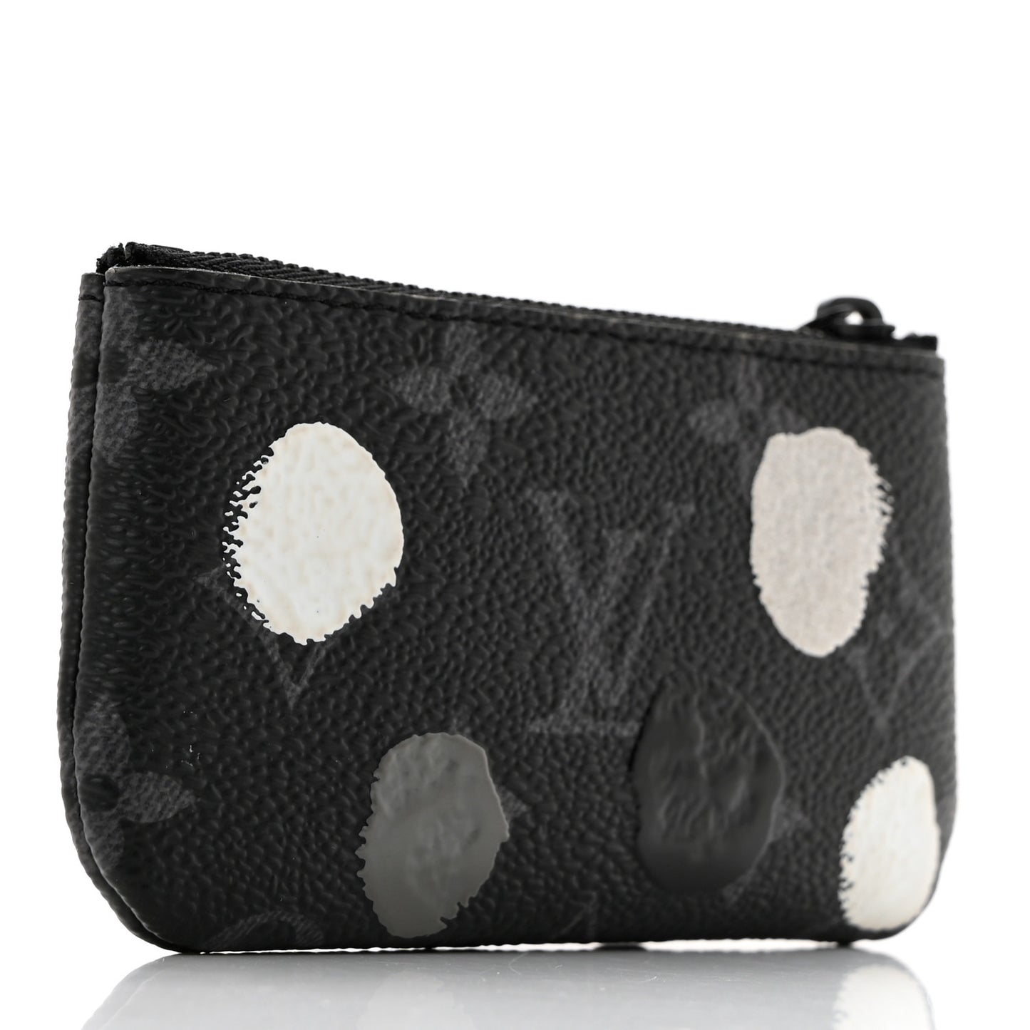 LV X YK Monogram Eclipse Key Pouch Black Silver