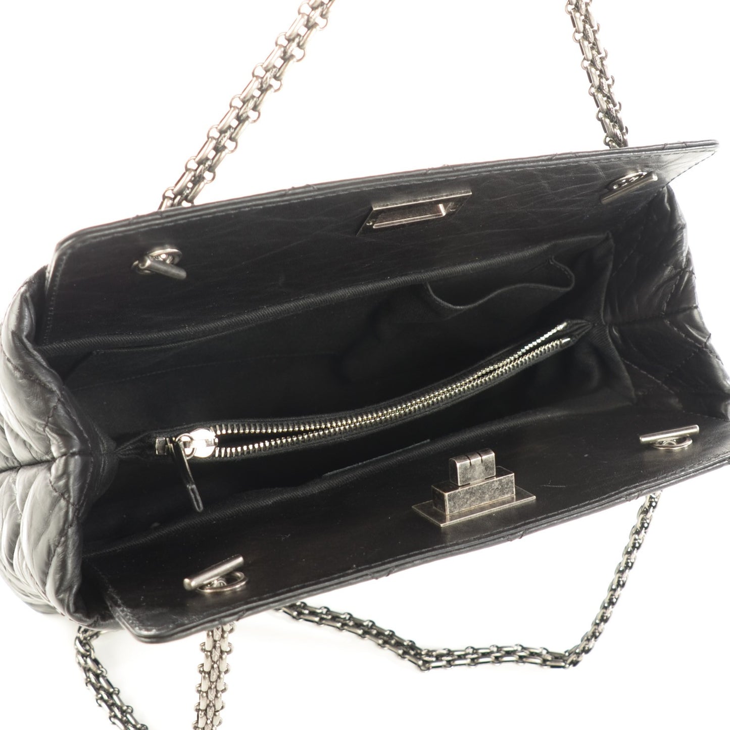 Aged Calfskin Quilted Reissue 2.55 Tote Black