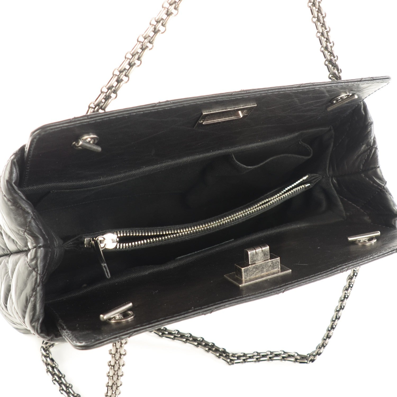 Chanel Aged Calfskin Quilted Reissue 2.55 Tote Black 5 of 8