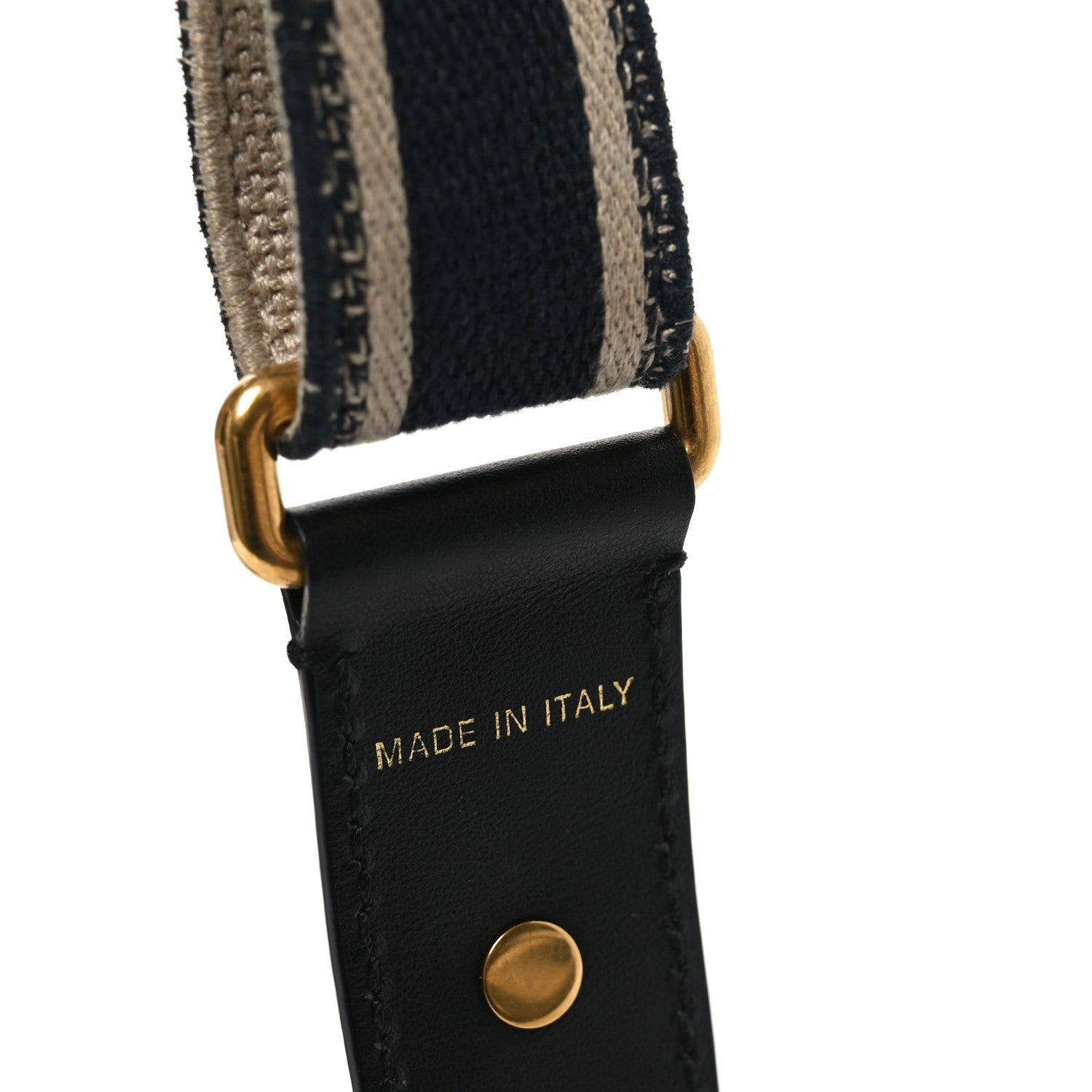 Christian Dior Canvas Embroidered Shoulder Strap Blue 3 of 5