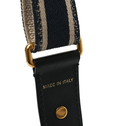 Christian Dior Canvas Embroidered Shoulder Strap Blue 3 of 5