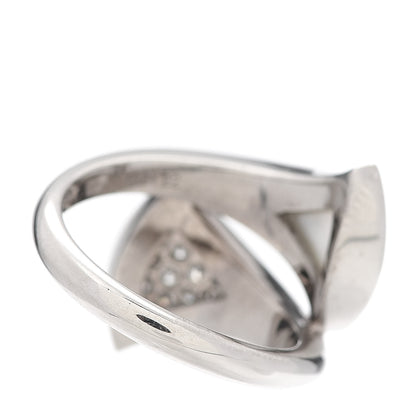 Bulgari 18K White Gold Mother of Pearl Diamond Divas' Dream Ring 51 5.75 4 of 5