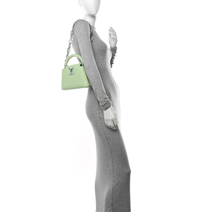 Louis Vuitton Taurillon Mini Capucines Spring Green 2 of 9