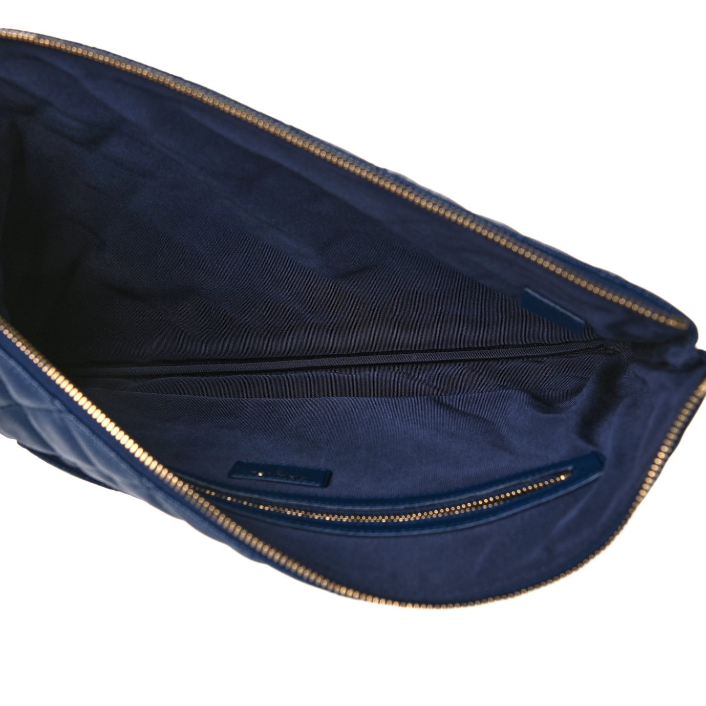 Caviar Quilted Large Cosmetic Case Navy