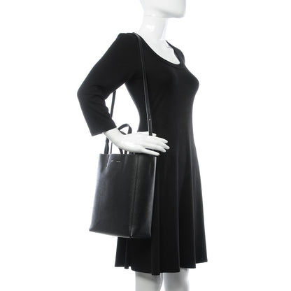 Celine Grained Calfskin Small Vertical Cabas Black 2 of 9