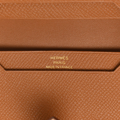 Hermes Epsom Bearn Card Holder Wallet Gold 6 of 9