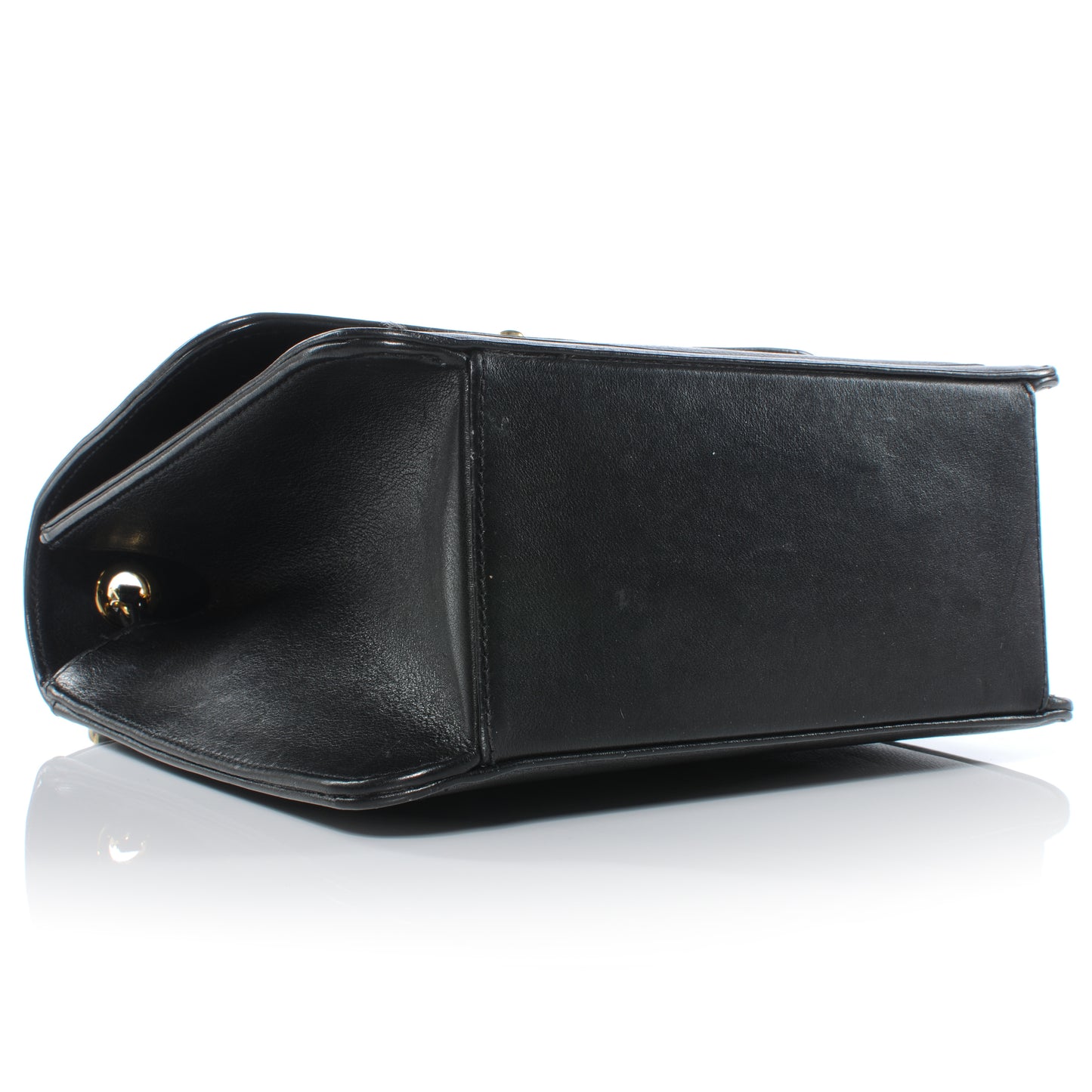 Calfskin CC Shoulder Bag Black