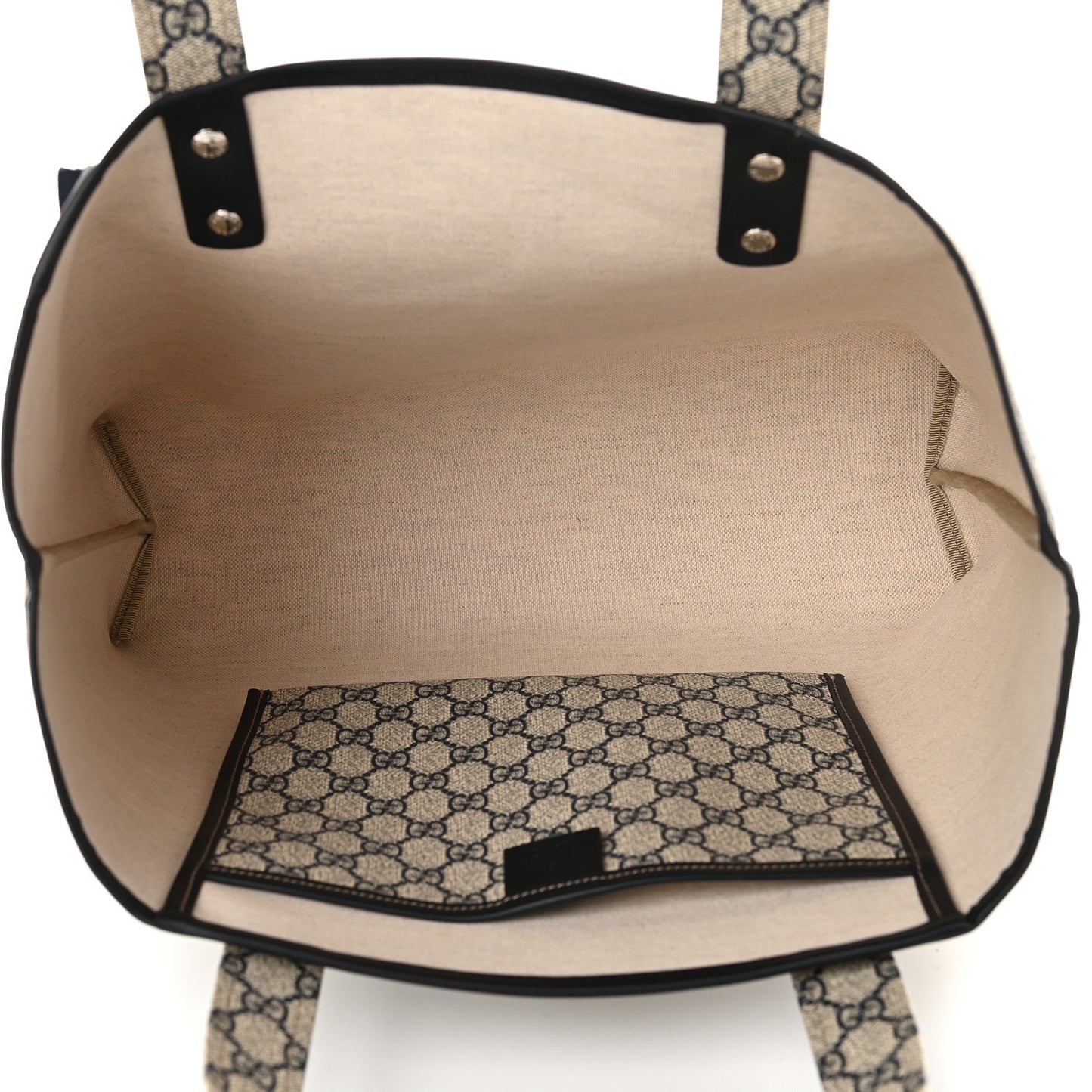 GG Plus Monogram Medium Signature Web Loop Tote Navy