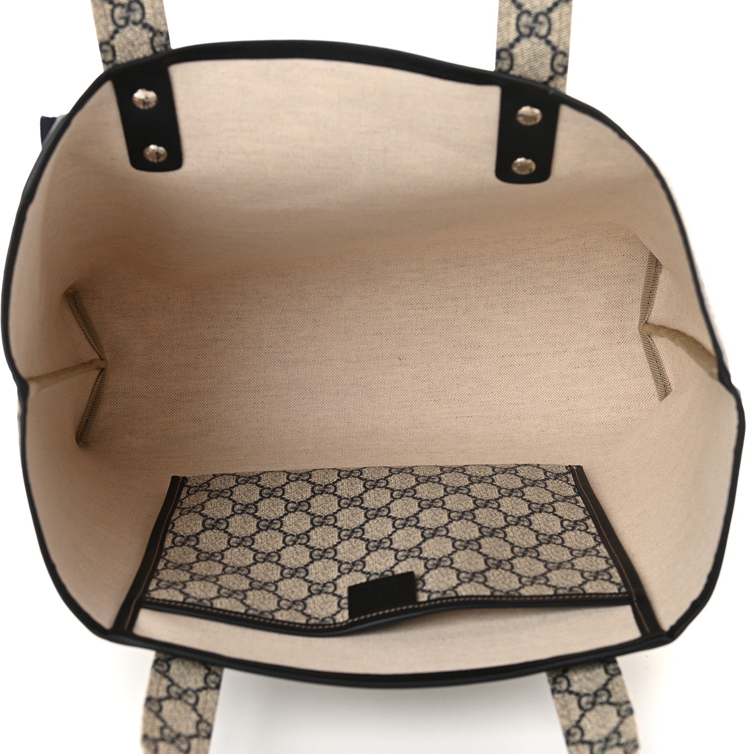 Gucci GG Plus Monogram Medium Signature Web Loop Tote Navy 5 of 9