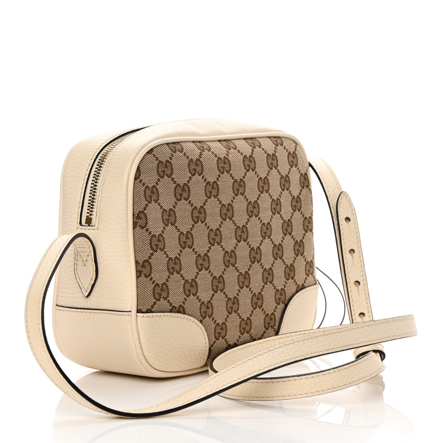 Gucci Monogram Dollar Calfskin Mini Bree Messenger Bag Beige Ebony Avoire 3 of 10
