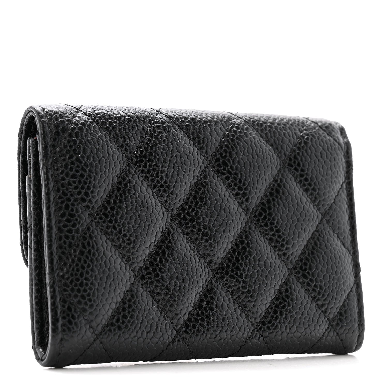 Chanel Caviar Quilted Flap Card Holder Black 2 of 9