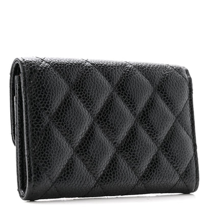 Chanel Caviar Quilted Flap Card Holder Black 2 of 9