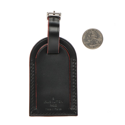 Louis Vuitton Calfskin Luggage Tag Black 2 of 4