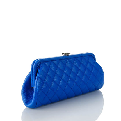 Chanel Caviar Quilted Timeless Clutch Blue 3 of 7
