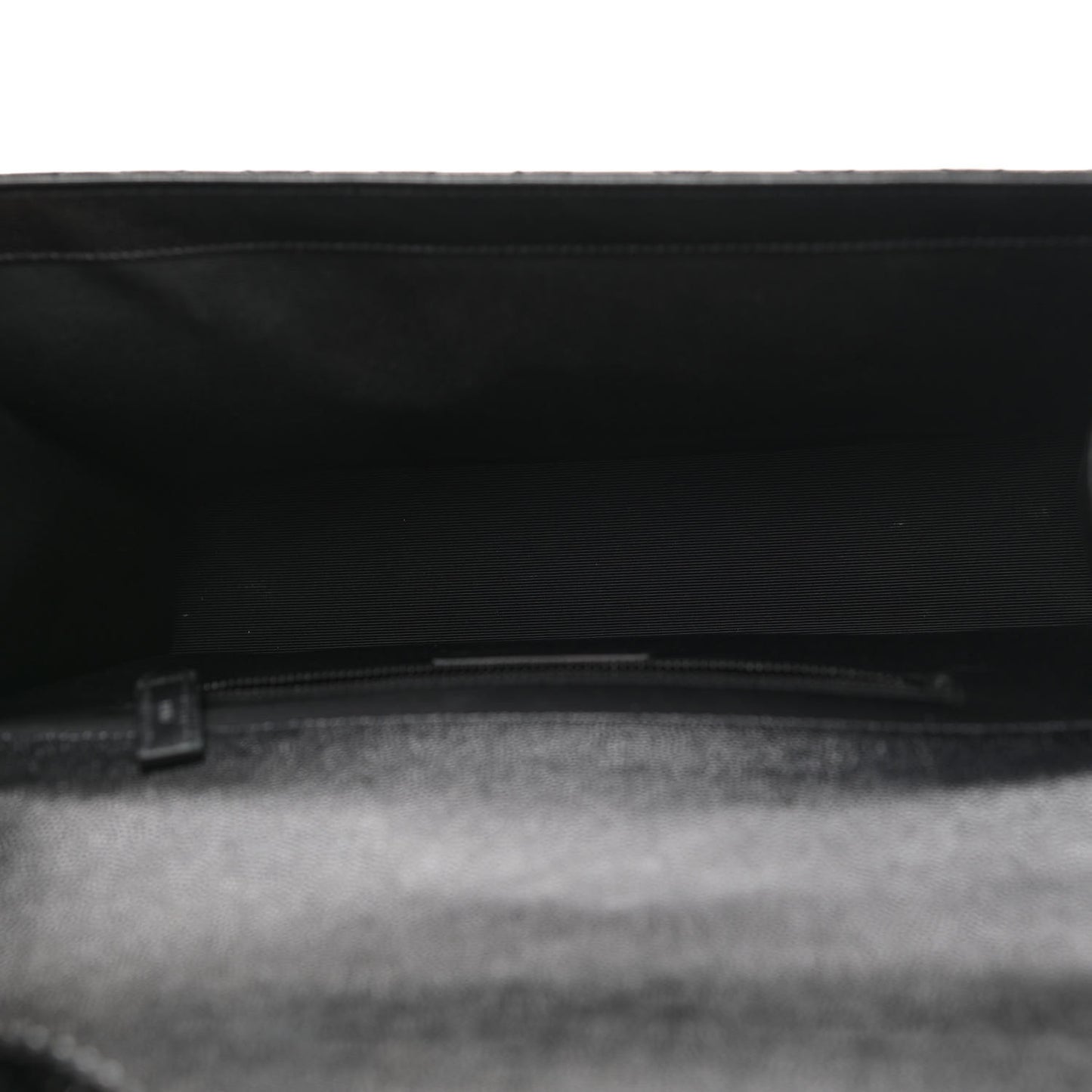 Grain De Poudre Textured Mixed Matelasse Large Triquilt Monogram Monochrome Satchel Black