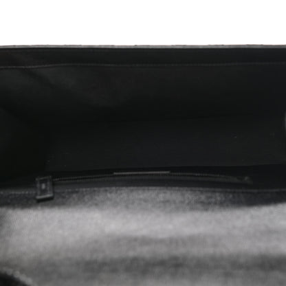 Saint Laurent Grain De Poudre Textured Mixed Matelasse Large Triquilt Monogram Monochrome Satchel Black 5 of 9