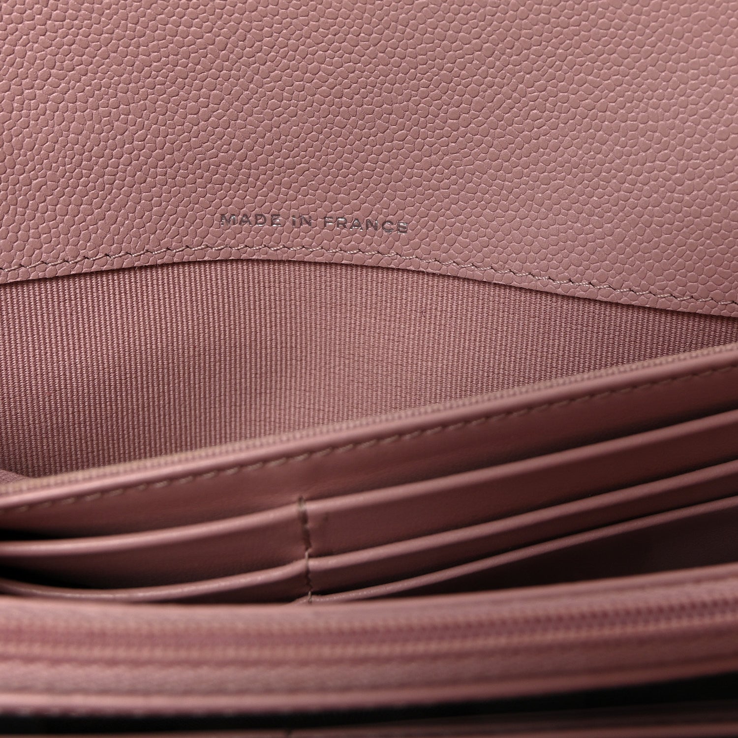 Chanel Caviar Quilted Large Gusset Flap Wallet Light Pink 7 of 9