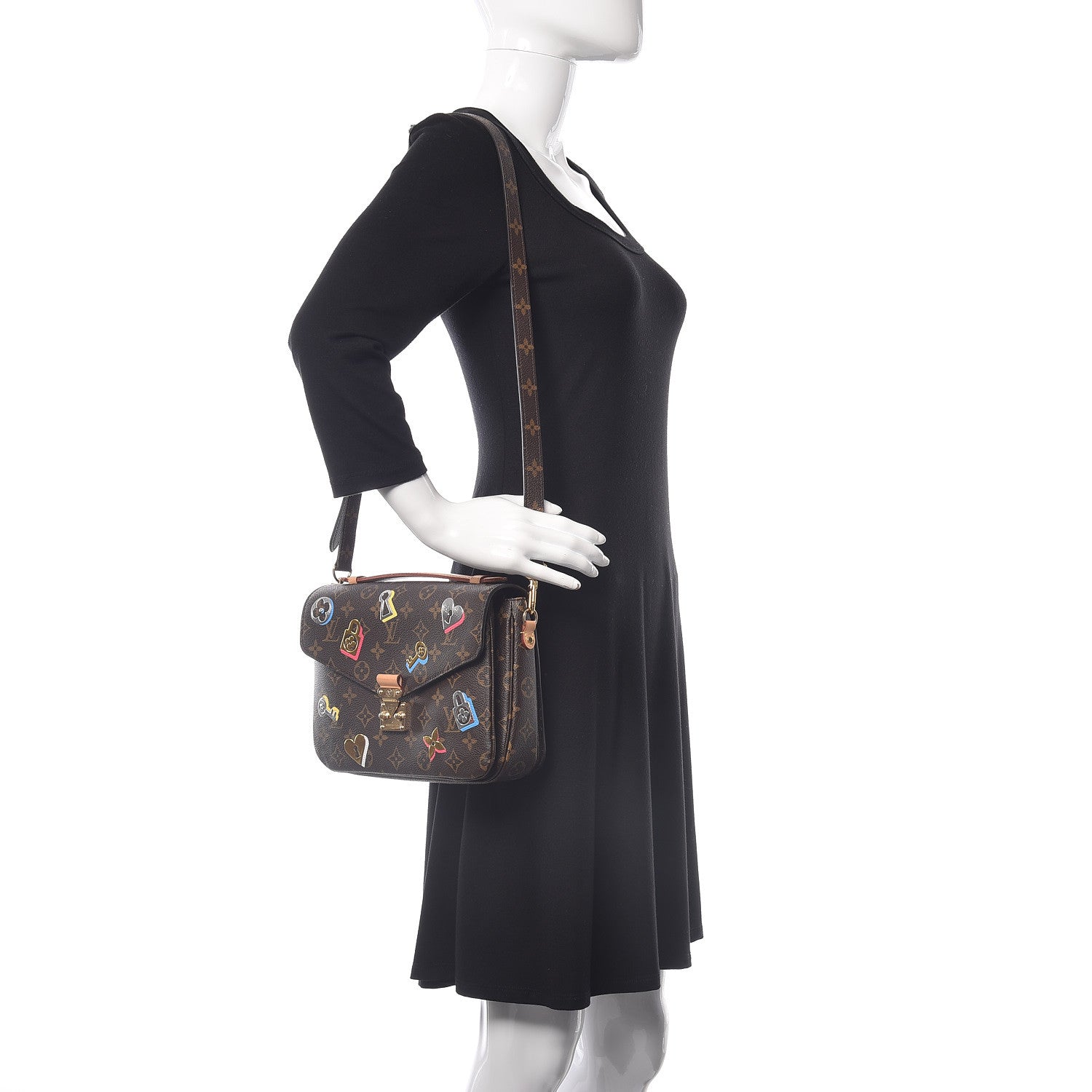 Louis Vuitton Monogram Love Lock Pochette Metis 2 of 9
