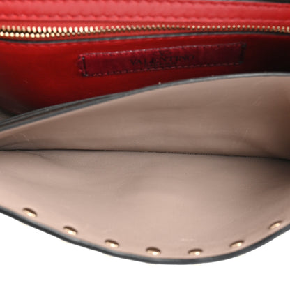 Valentino Garavani Lambskin Rockstud Spike Wallet on Chain Poudre 5 of 10