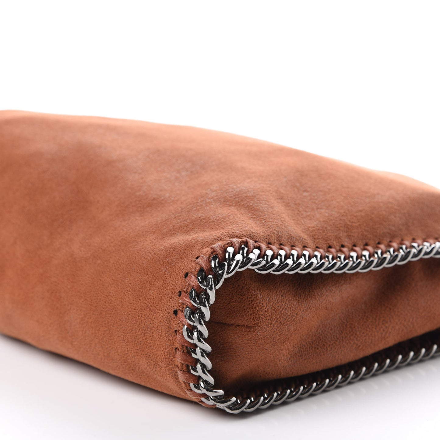 Shaggy Deer Falabella Fold Over Tote Brandy