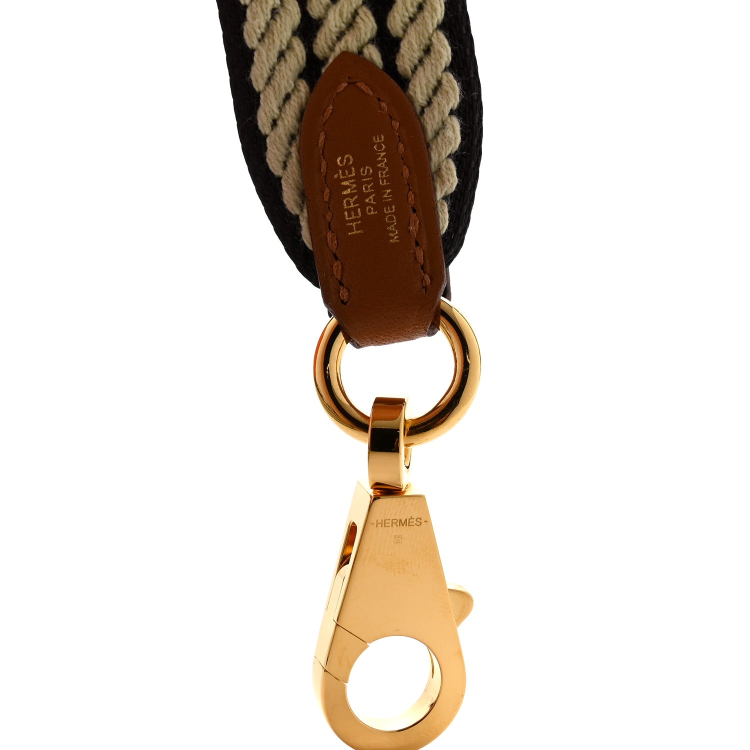 Hermes Toile Swift 25mm Sangle Cordage Shoulder Strap Prunoir Jaune Milton Gold 3 of 5
