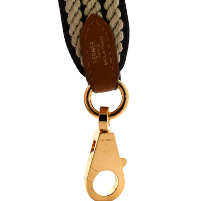 Hermes Toile Swift 25mm Sangle Cordage Shoulder Strap Prunoir Jaune Milton Gold 3 of 5