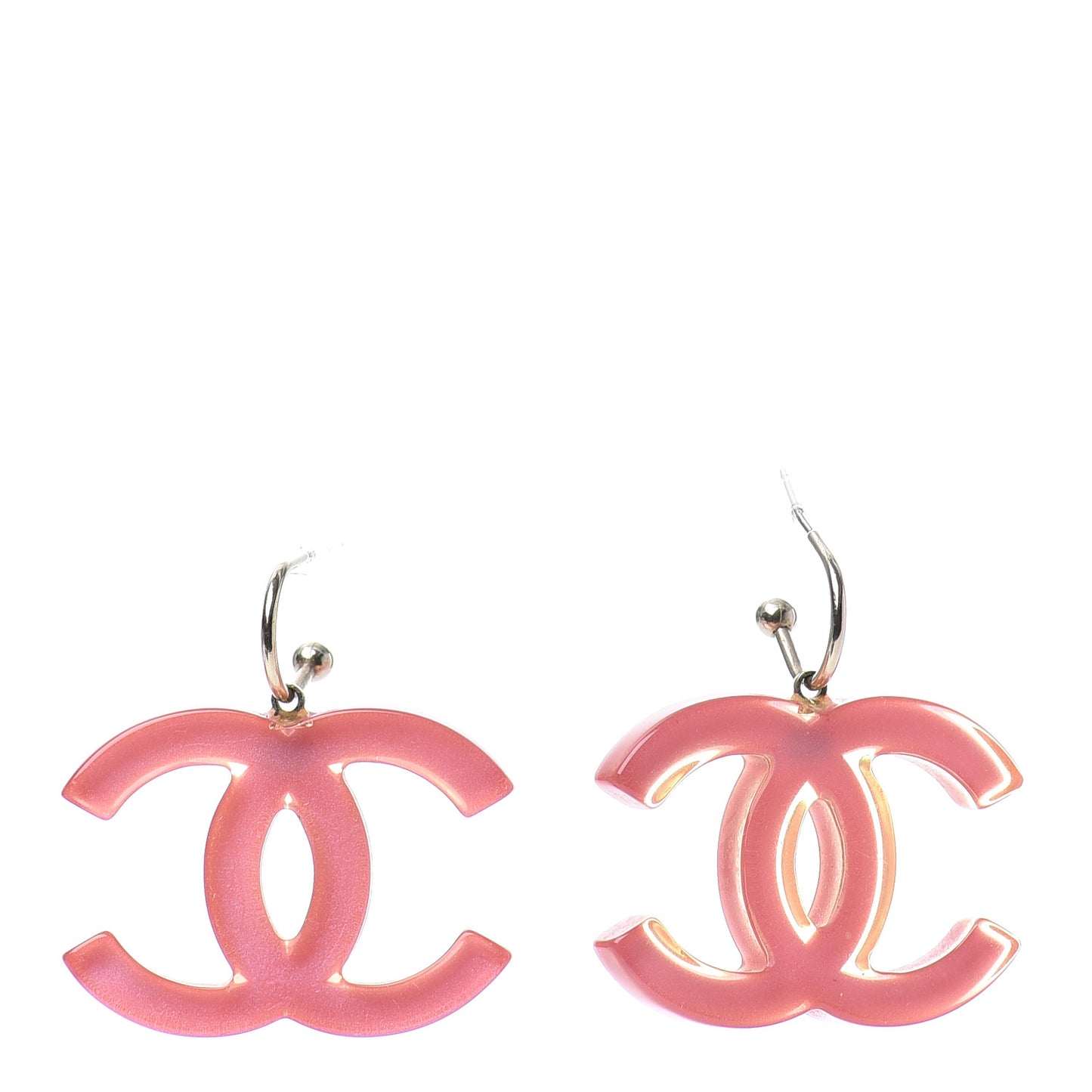 Resin CC Earrings Pink