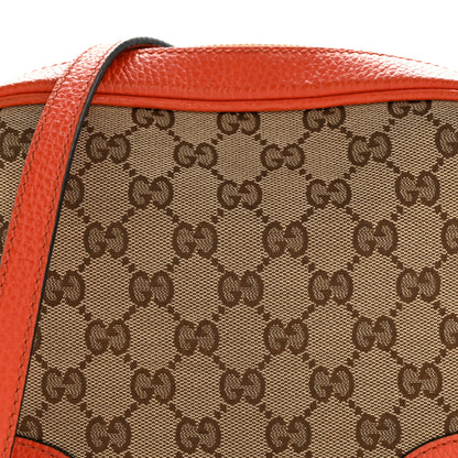 Gucci Monogram Dollar Calfskin Mini Bree Messenger Bag Beige Ebony Sun Orange 8 of 13