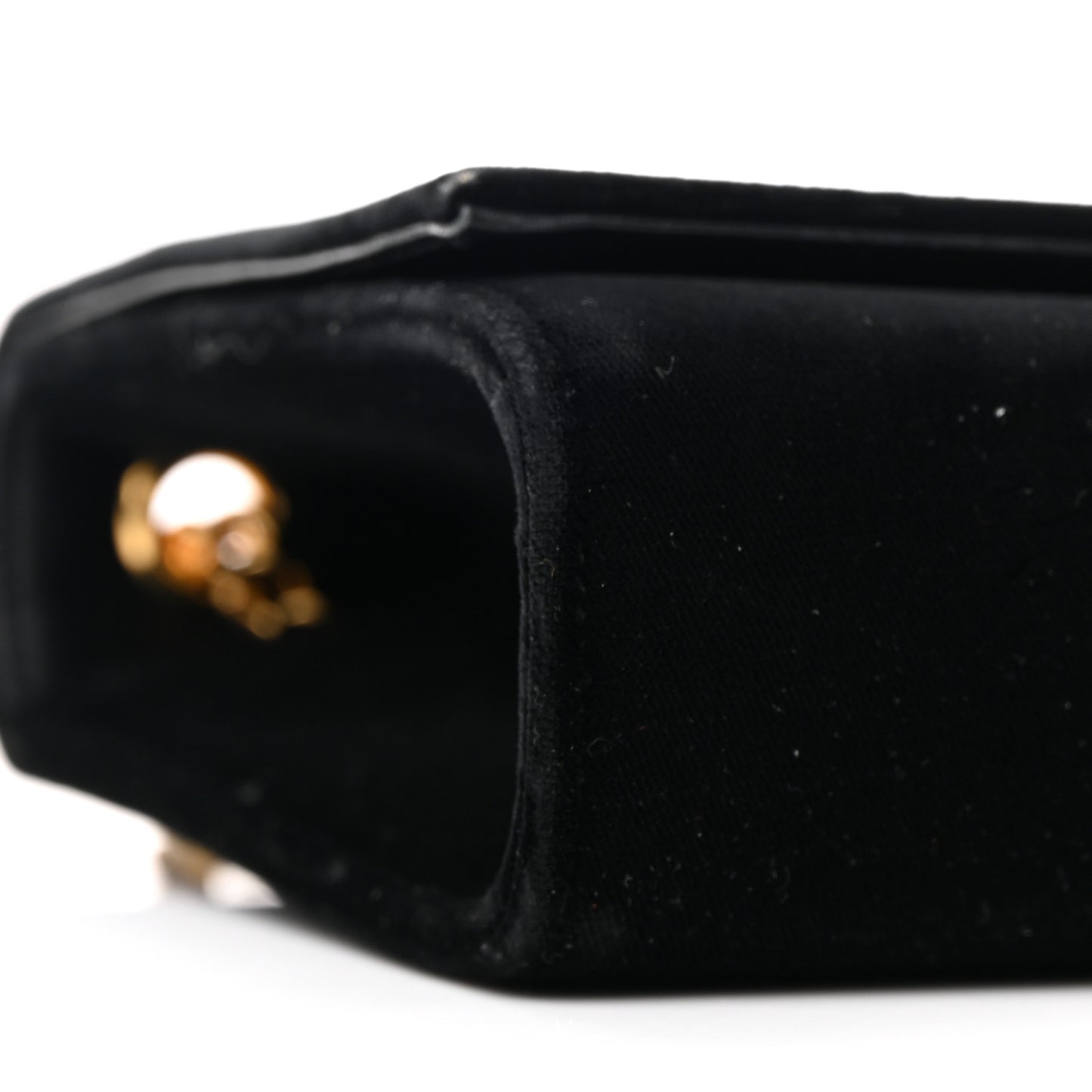 Velvet Medium Monogram Kate Tassel Shoulder Bag Black