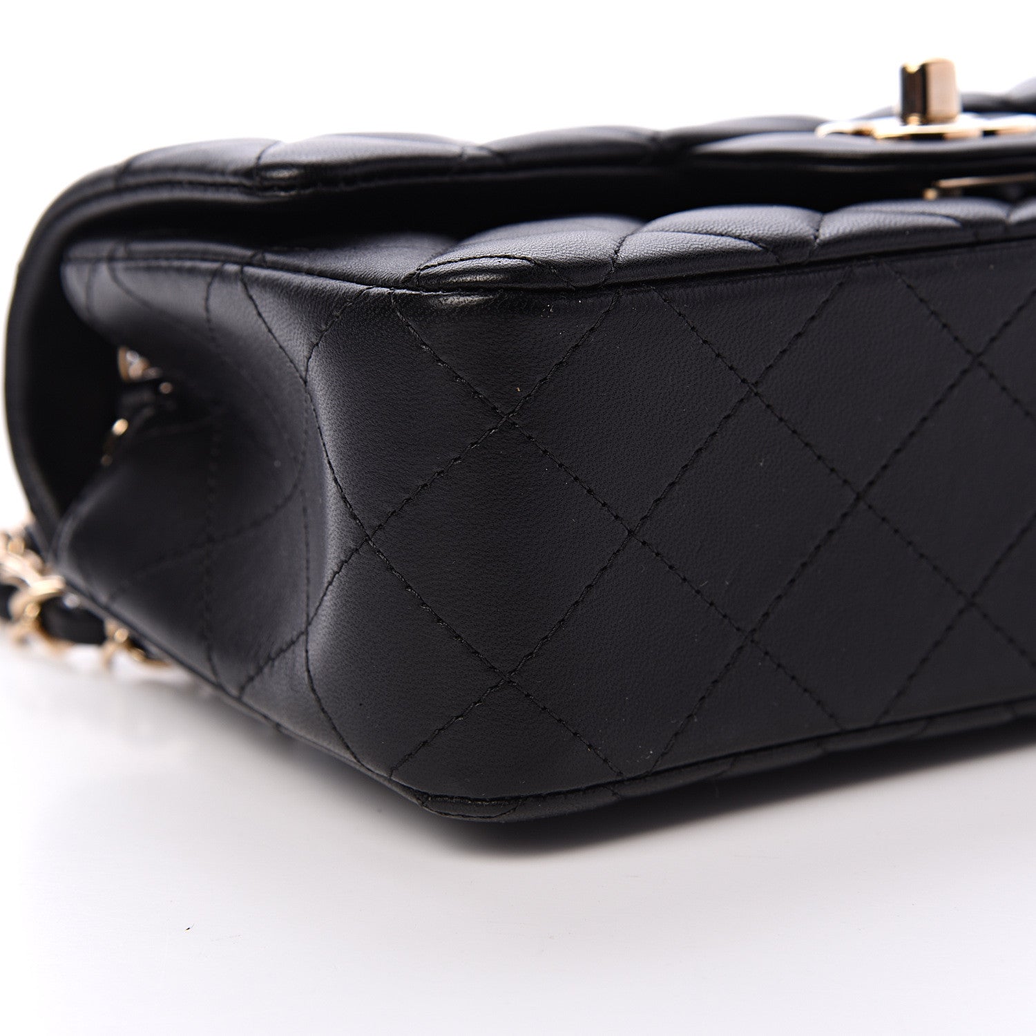 Chanel Lambskin Quilted Mini Rectangular Flap Black 8 of 10