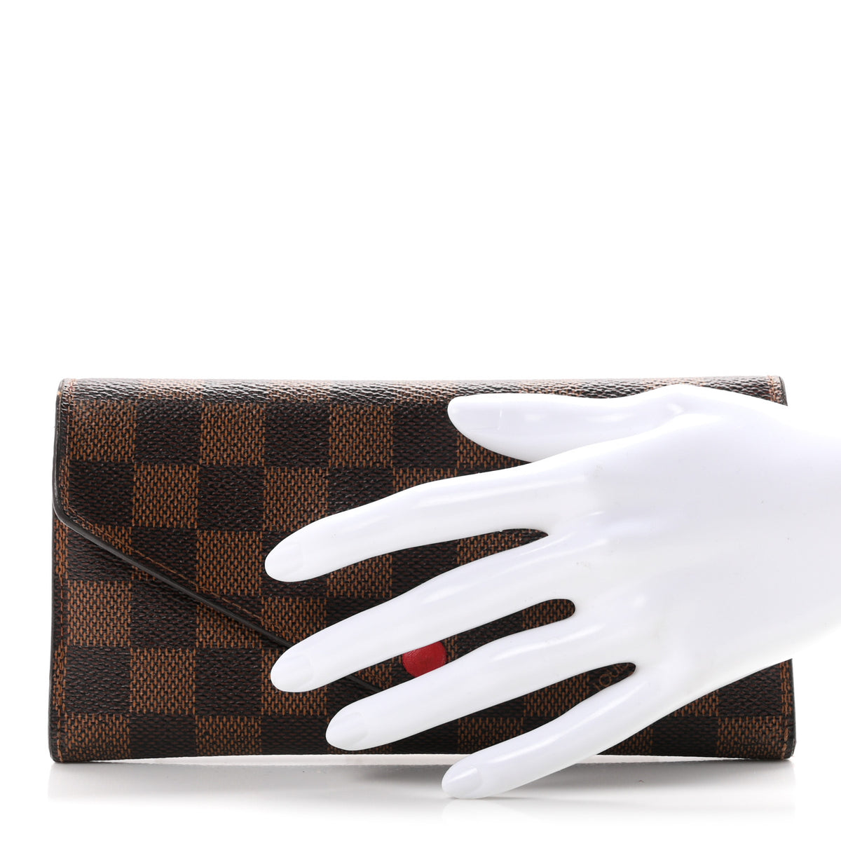 Damier Ebene Josephine Wallet Red