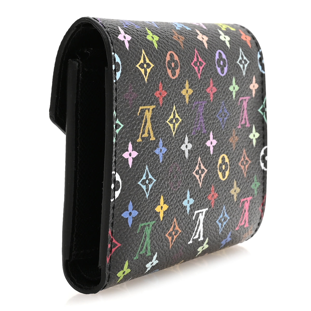 Louis Vuitton LV x TM Monogram Multicolor Victorine Wallet Black 3 of 7